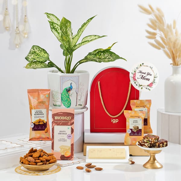 Aglaonema and Sweet Treats Mother's Day Hamper