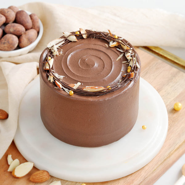 Almond Drizzle Truffle Cake