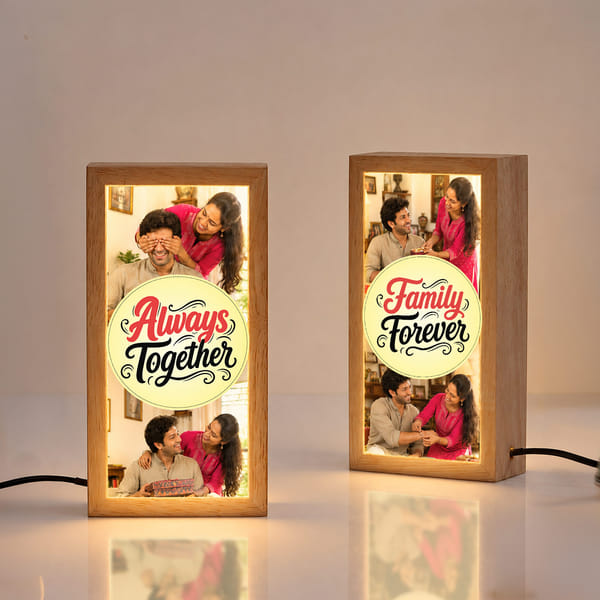 Always Together Personalized Wooden LED Frame