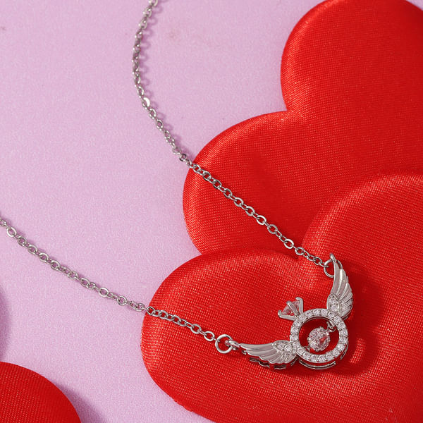 Angel Wings Ring Pendant Chain