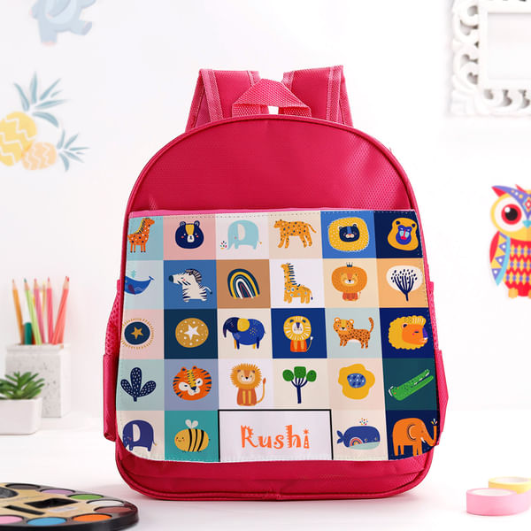 Animal Kingdom - School Bag - Pink