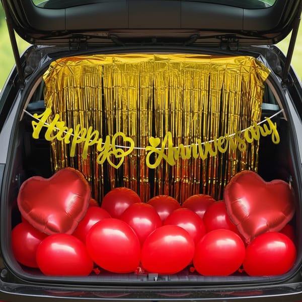 Anniversary Balloon Car Decor