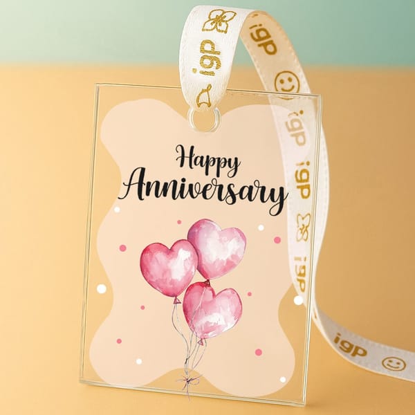 Anniversary Wishes Acrylic Gift Tag