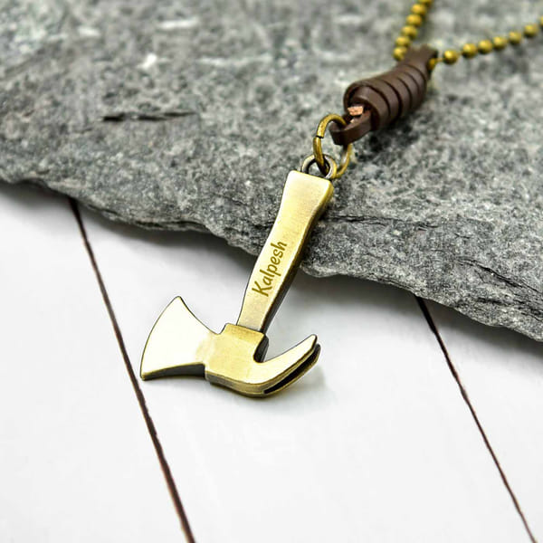 Antique Finish Personalized Hammer Pendant