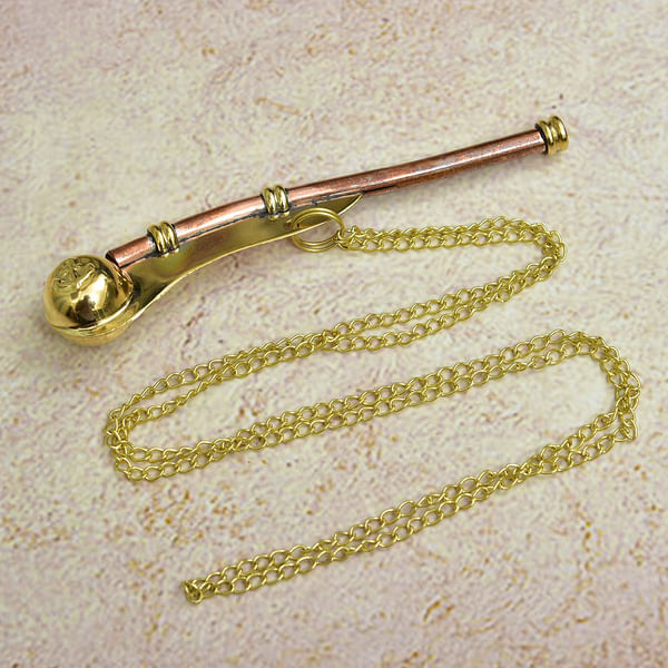 Antique Nautical Boatswain's Pipe in Sheesham Wood Box