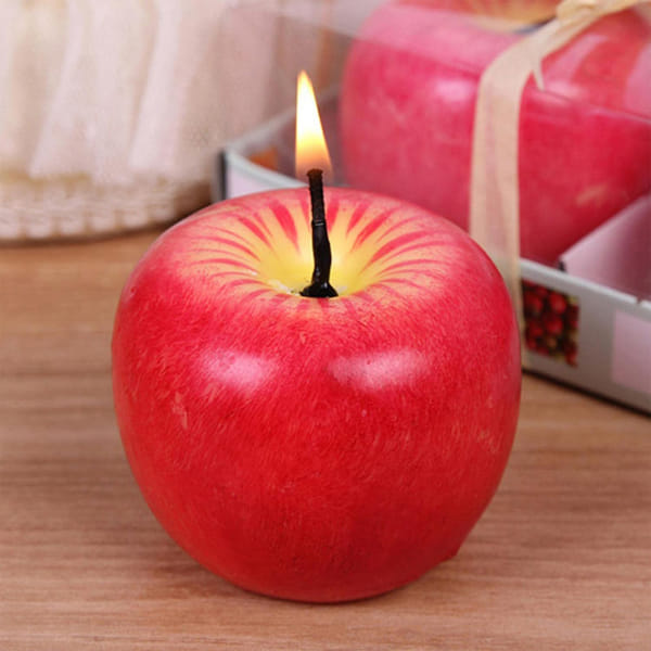 Apple Shaped Candle - Single Piece
