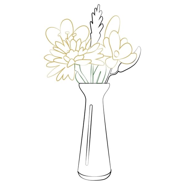Arrangement of Mixed Coloured Flowers