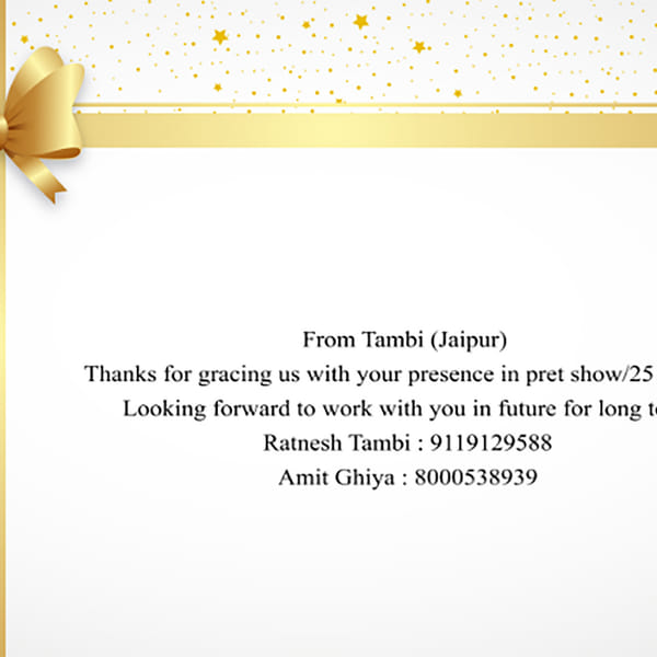 Arshia Jewellers Greeting Card