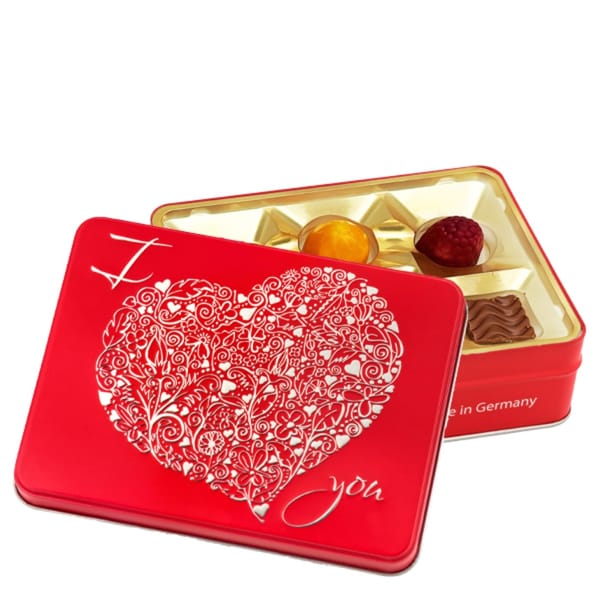 Assorted Chocolates in I Love You Tin Box