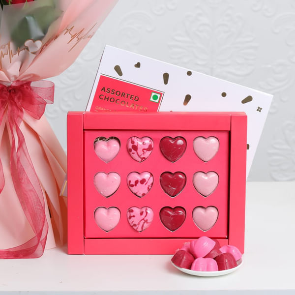 Assorted Heart Chocolate Box