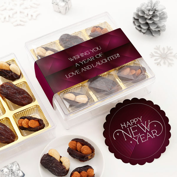 Assorted Stuffed Dates New Year Gift Box - 9 Pcs