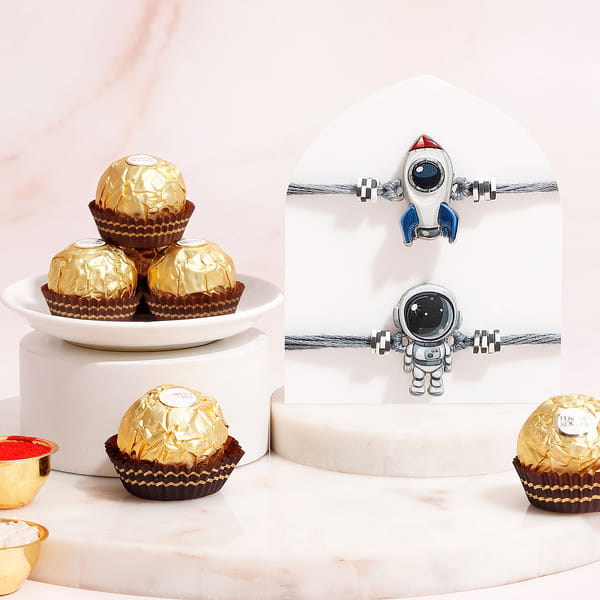 Astronaut Kids Rakhi Set with Ferrero Rocher 3pcs