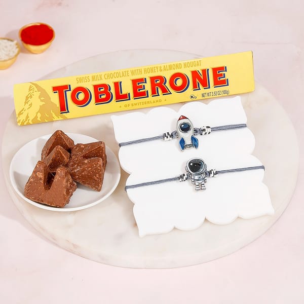 Astronaut Kids Rakhi Set with Toblerone
