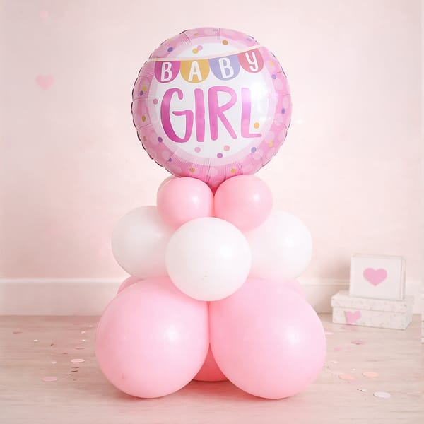 Baby Girl Balloon Arrangement