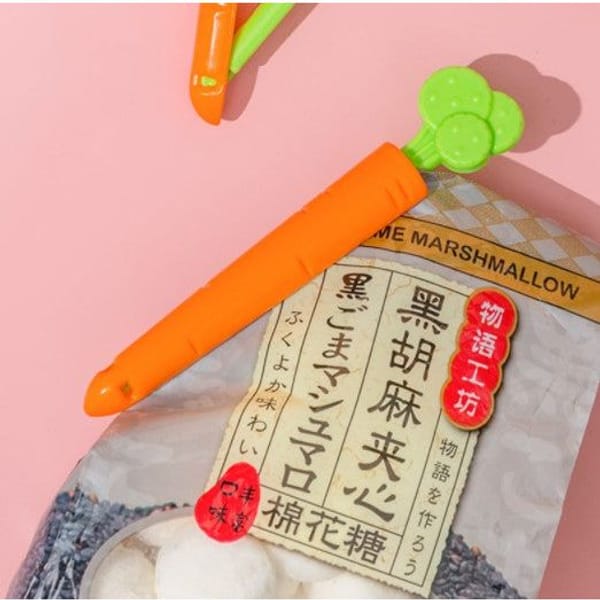 Bag Sealing Clip - Carrot - Set Of 5