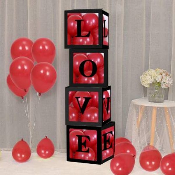 Balloons Box - Love - Set of 4