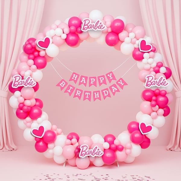 Barbie Magic Birthday Balloon Setup