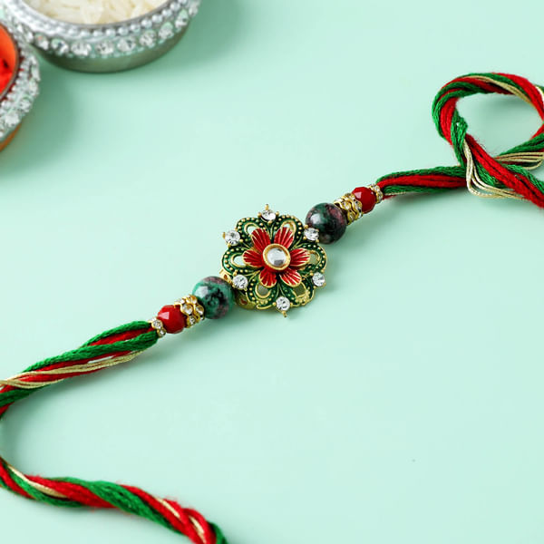 Beads Floral Rakhi