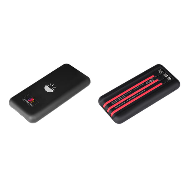 Beam 10000 MAH Wireless Power Bank Wit Inbuilt Cables
