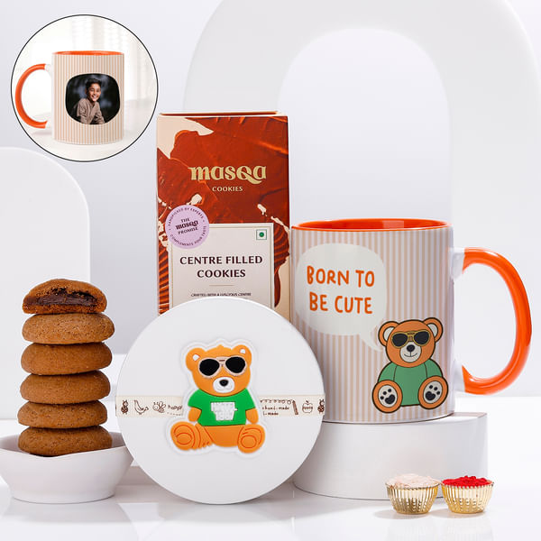 Beary Playful Personalized Rakhi Hamper