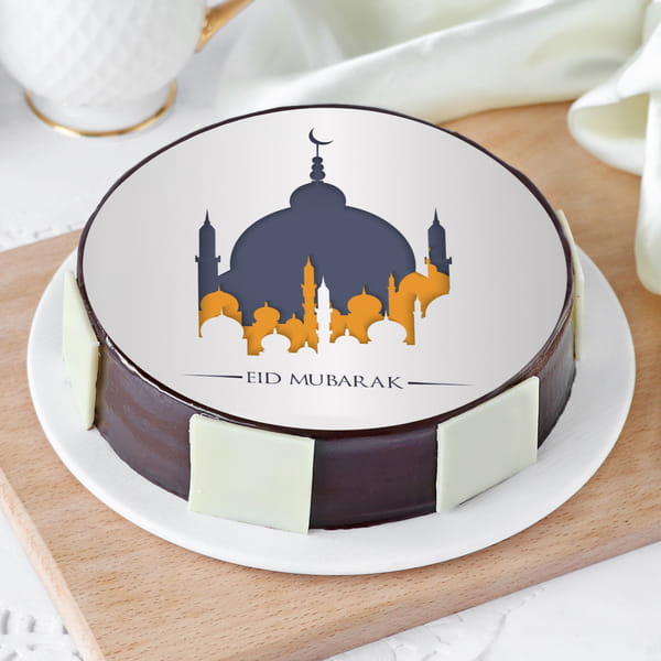 Beautiful Mosque Design Eid Mubarak Cake (1 Kg)