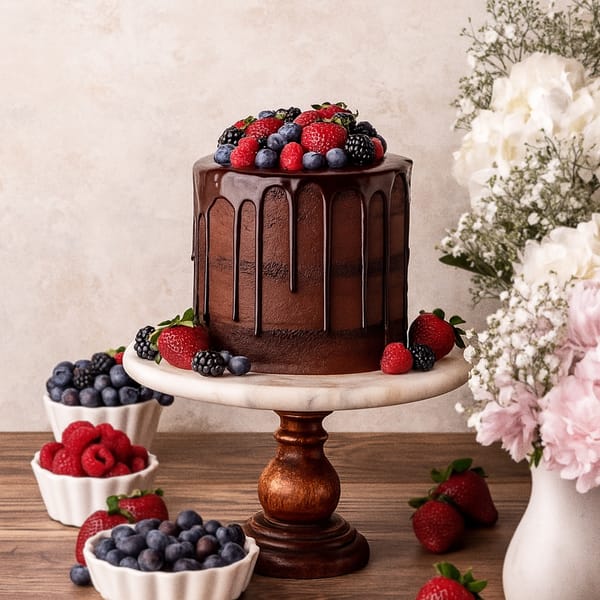 Berry Bliss Chocolate Indulgence Cake (600 Gm)