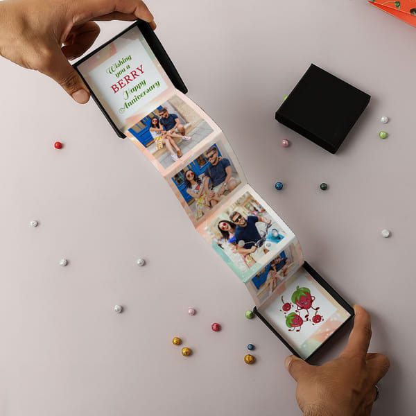 Berry Happy Anniversary Personalized Pop-Up Box