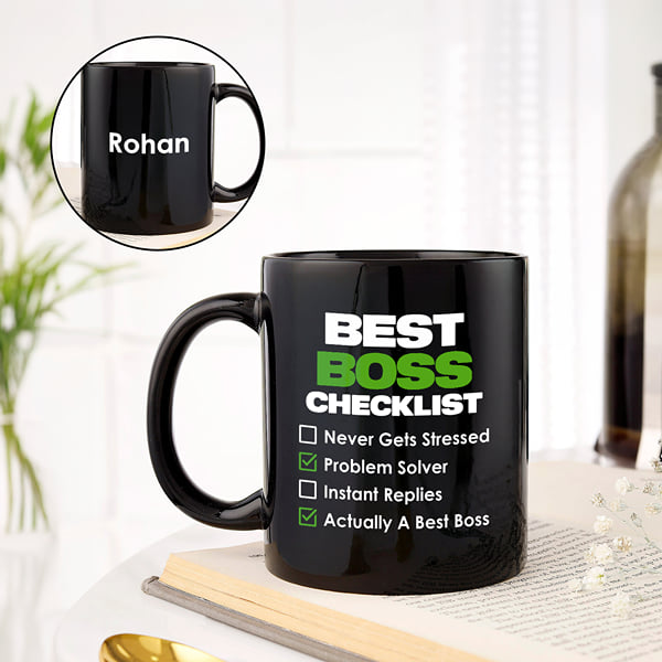 Best Boss Checklist Personalized Coffee Mug