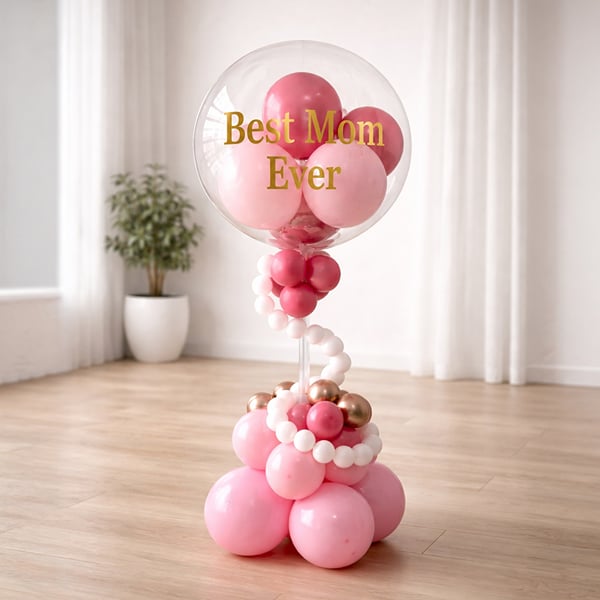 Best Mom Ever Pink Luxe Balloon Bouquet