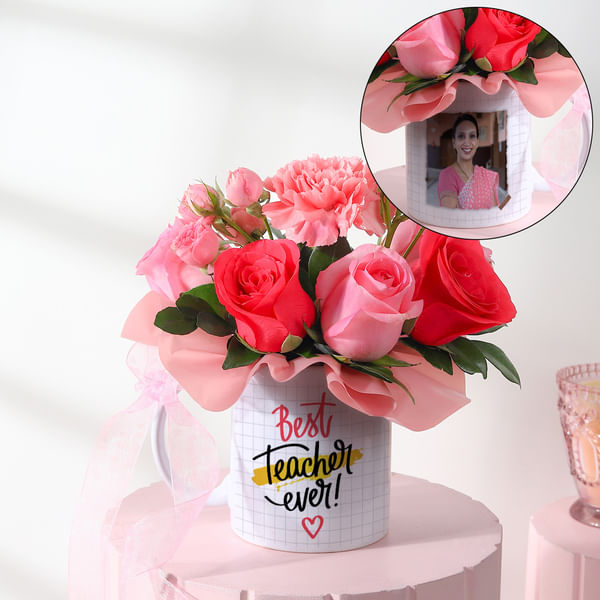Best Teacher Ever - Personalized Mug Arrangement
