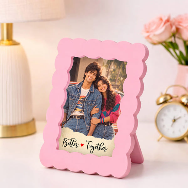 Better Together Personalized Pink Photo Frame