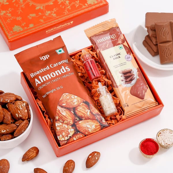 Bhai Dooj Bliss with Chocolate & Almonds