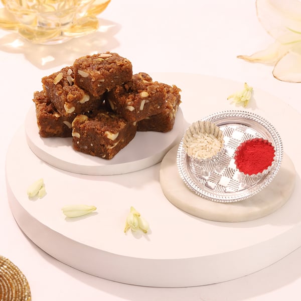 Bhai Dooj Sweet Box with Roli Chawal