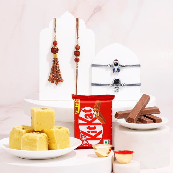 Bhaiya Bhabhi & Kids Rakhi Gift Set