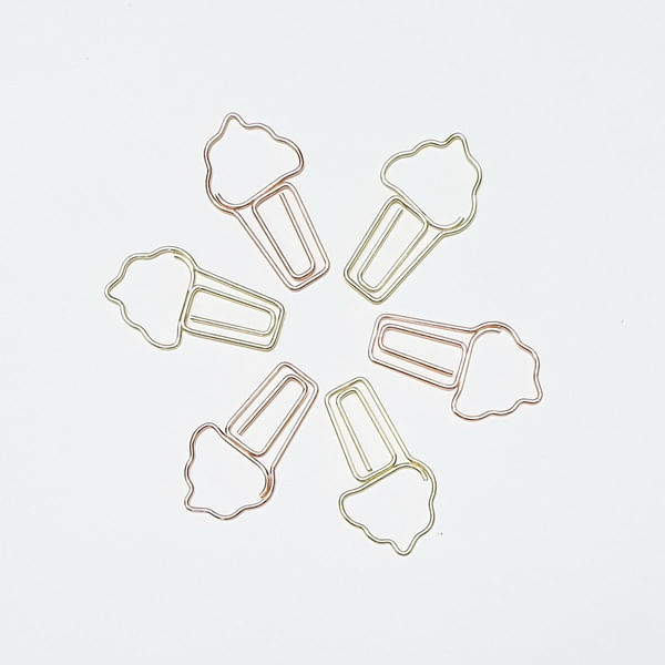 Binder Clips - Rose Gold And Gold - Set Of 6