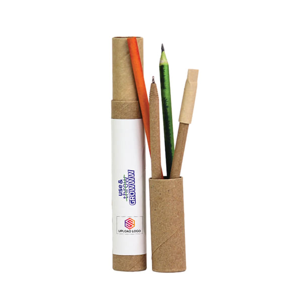 BioQ SustainableScribe Eco-Friendly Pen And Pencil Set