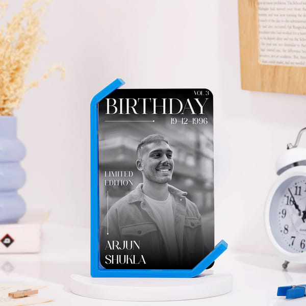 Birthday Cover Personalized Photo Frame Stand