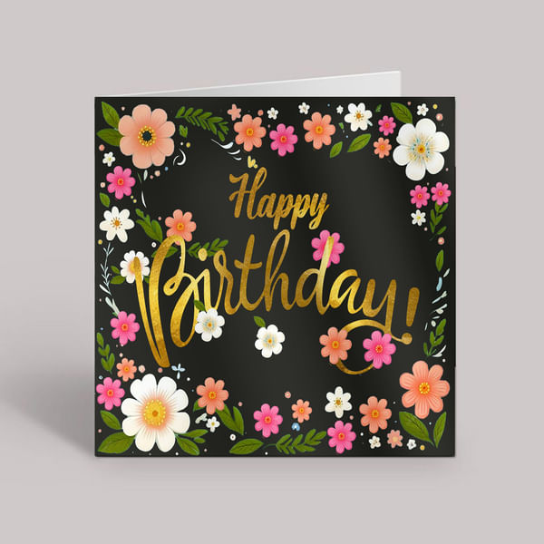 Birthday Gold Foil Card