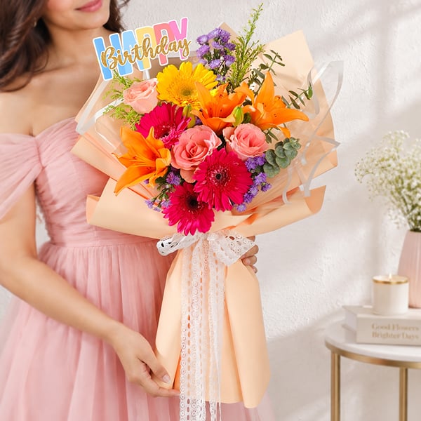 Birthday Meadow Celebration Bouquet