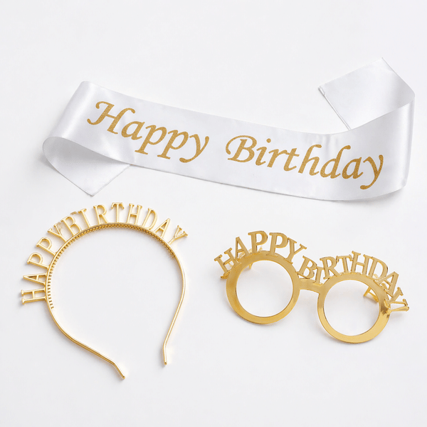 Birthday Party Kit - Banner, Sash & Headband