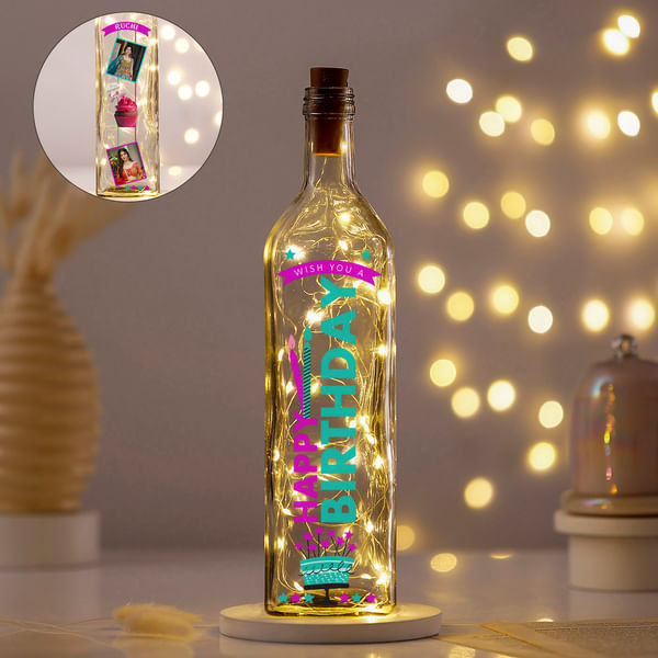 Birthday Theme Personalized LED Bottle