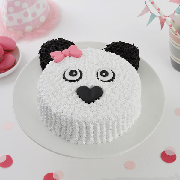Black and White Teddy Bear Cake  (2 Kg)