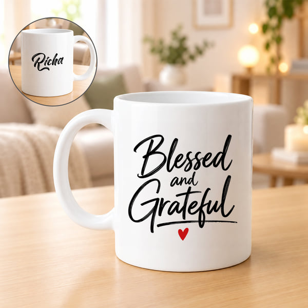 Blessed and Grateful Personalized Mug