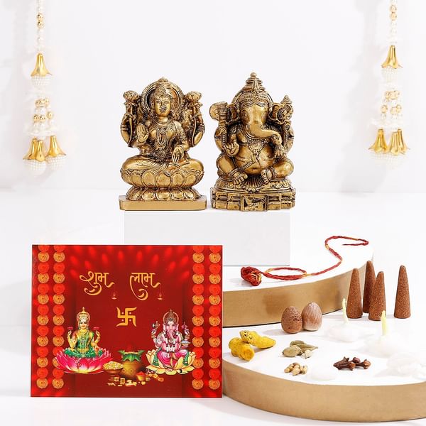 Blessed Laxmi Ganesha Diwali Pooja Set