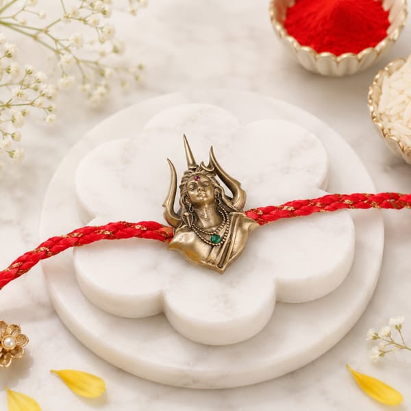 Blessed Shiva Button Cover Convertible Rakhi