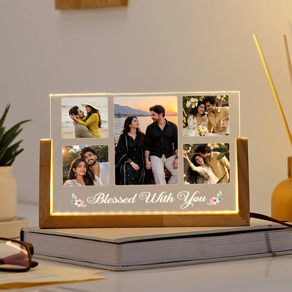 Blessed With You Personalized LED Lamp