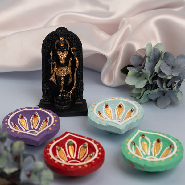 Blissful Lord Ram Idol Diwal Combo