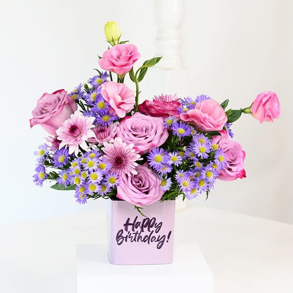 Blooming Happy Birthday Arrangement