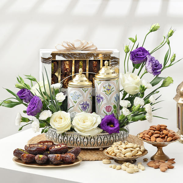 Blooms And Delights Gift Basket