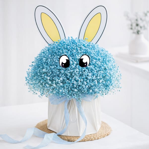 Blue Baby's Breath Floral Arrangement